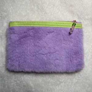 Purple Fuzzy Makeup Pouch